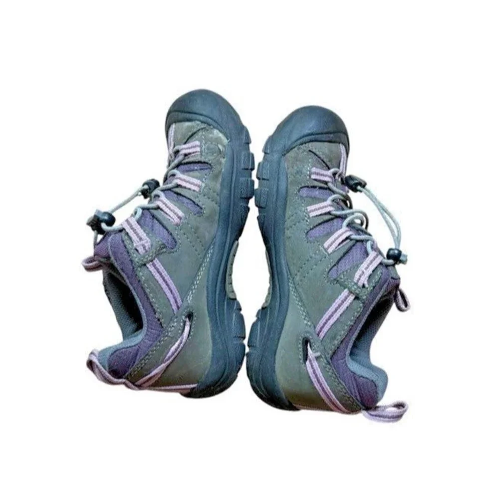 KEEN Targhee Low Hiking Shoes Youth Size 1 Purple Waterproof Girls Outdoors
